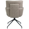 ARMLEHNSTUHL  Stoffauswahl, Sitzfläche 360° drehbar, automatische Rückholfunktion Webstoff  Grau  - Schwarz/Grau, Design, Textil/Metall (62/92/66cm) - Dieter Knoll