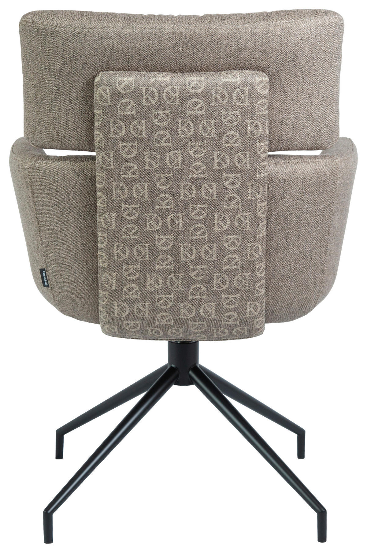 ARMLEHNSTUHL  Stoffauswahl, Sitzfläche 360° drehbar, automatische Rückholfunktion Webstoff  Grau  - Schwarz/Grau, Design, Textil/Metall (62/92/66cm) - Dieter Knoll
