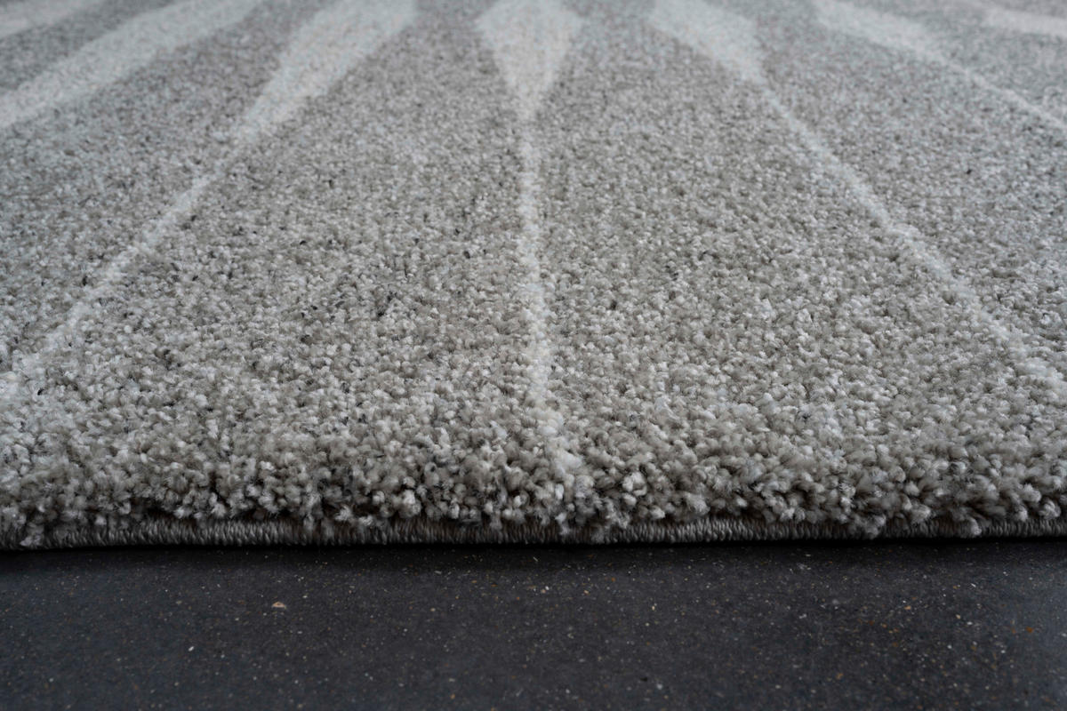 WEBTEPPICH 160/230 cm Spring Grau, Weiß, Hellgrau  - Hellgrau/Weiß, KONVENTIONELL, Textil (160/230cm)