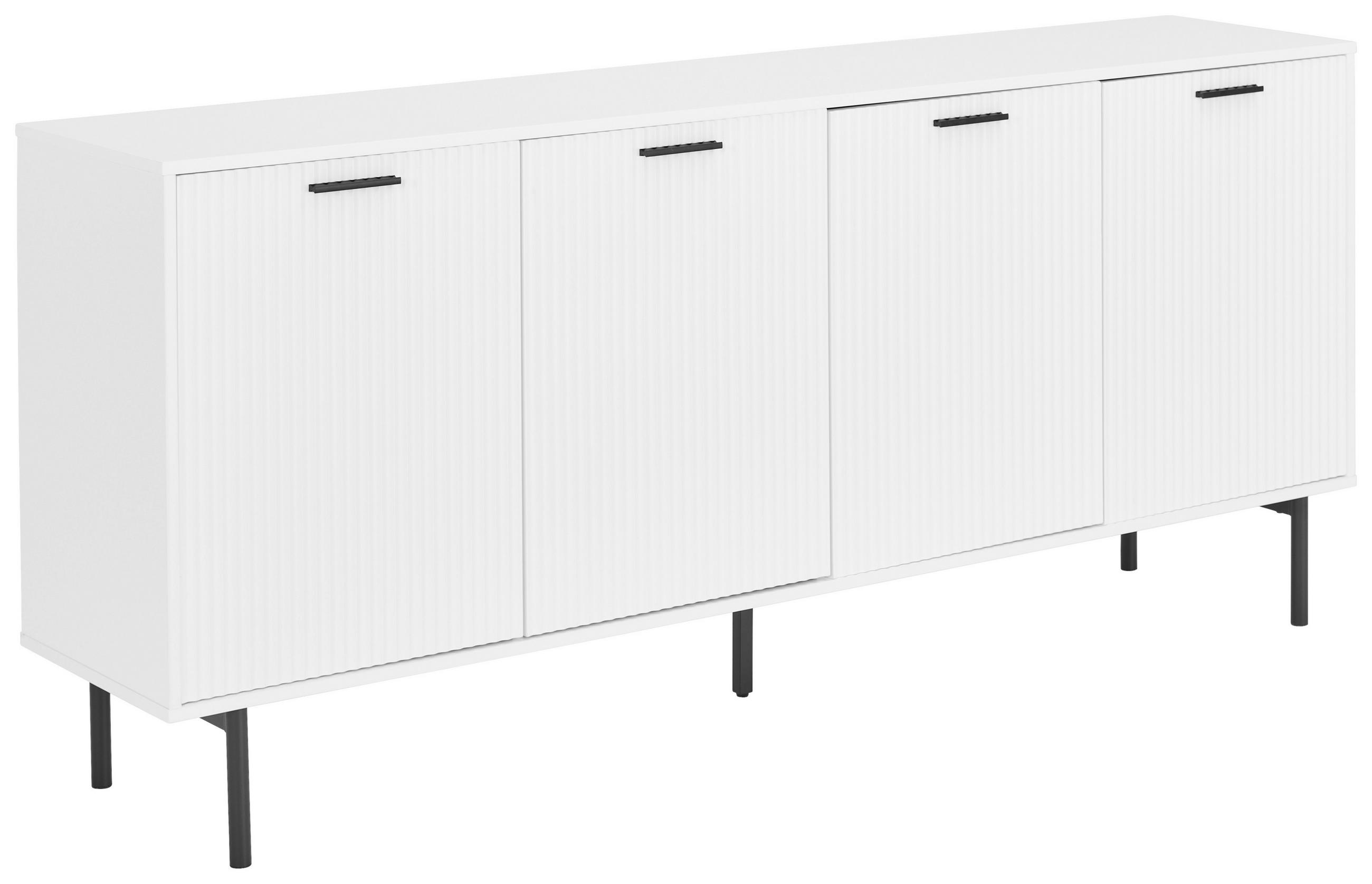 SIDEBOARD  in 180/80/40 cm  - Schwarz/Weiß, Design, Holzwerkstoff/Metall (180/80/40cm) - MID.YOU