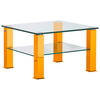 COUCHTISCH in Metall, Glas 75/75/42,5 cm  - Gelb, Design, Glas/Kunststoff (75/75/42,5cm)