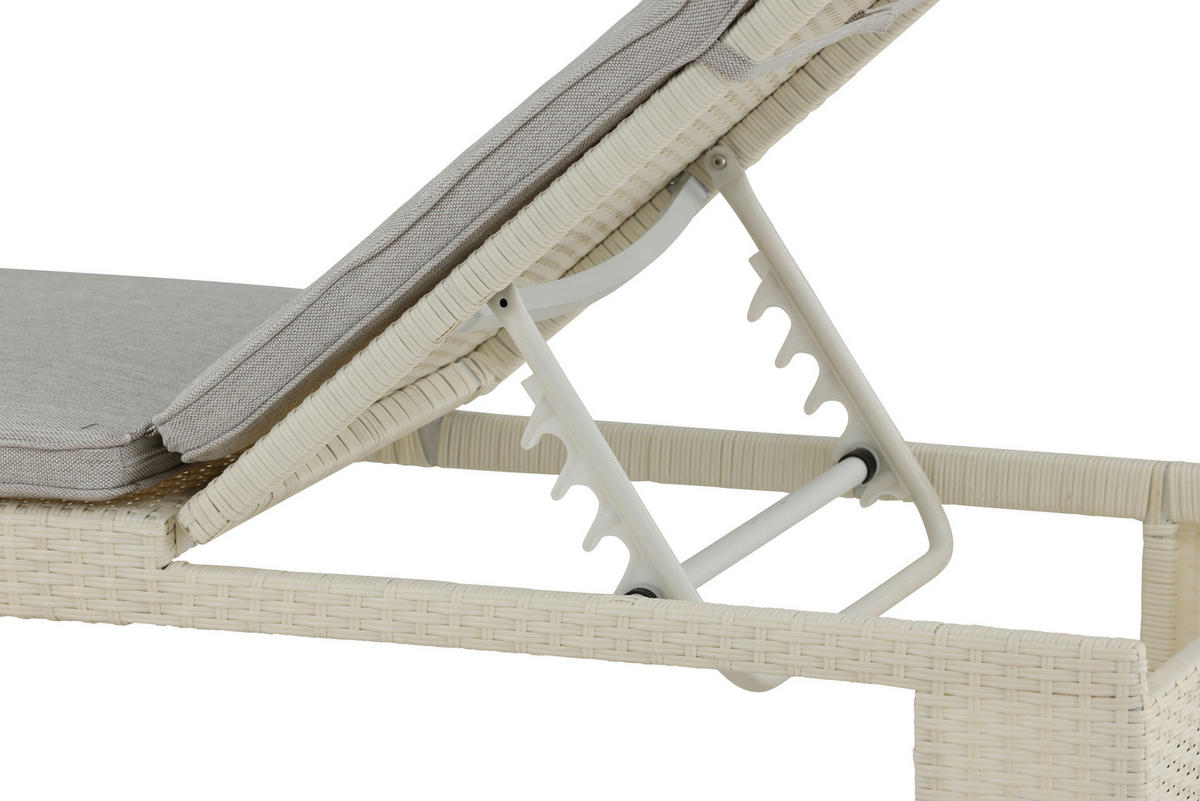 SONNENLIEGE 60/32/196 cm  - Weiß, KONVENTIONELL, Kunststoff (60/32/196cm) - Gardenson