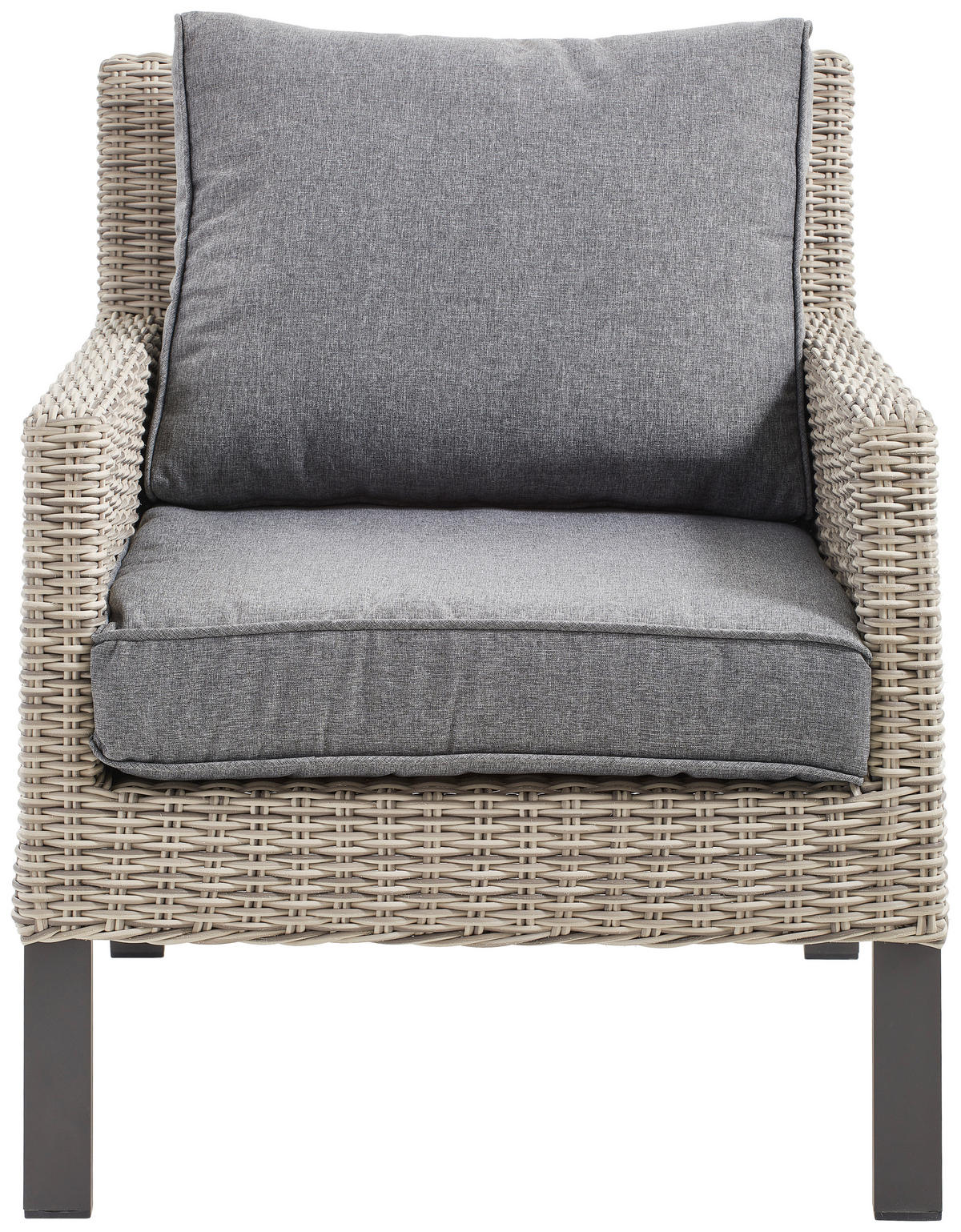 GARTENSESSEL Hellgrau, Dunkelgrau  - Dunkelgrau/Hellgrau, Design, Kunststoff/Textil (67/80/85cm) - Amatio