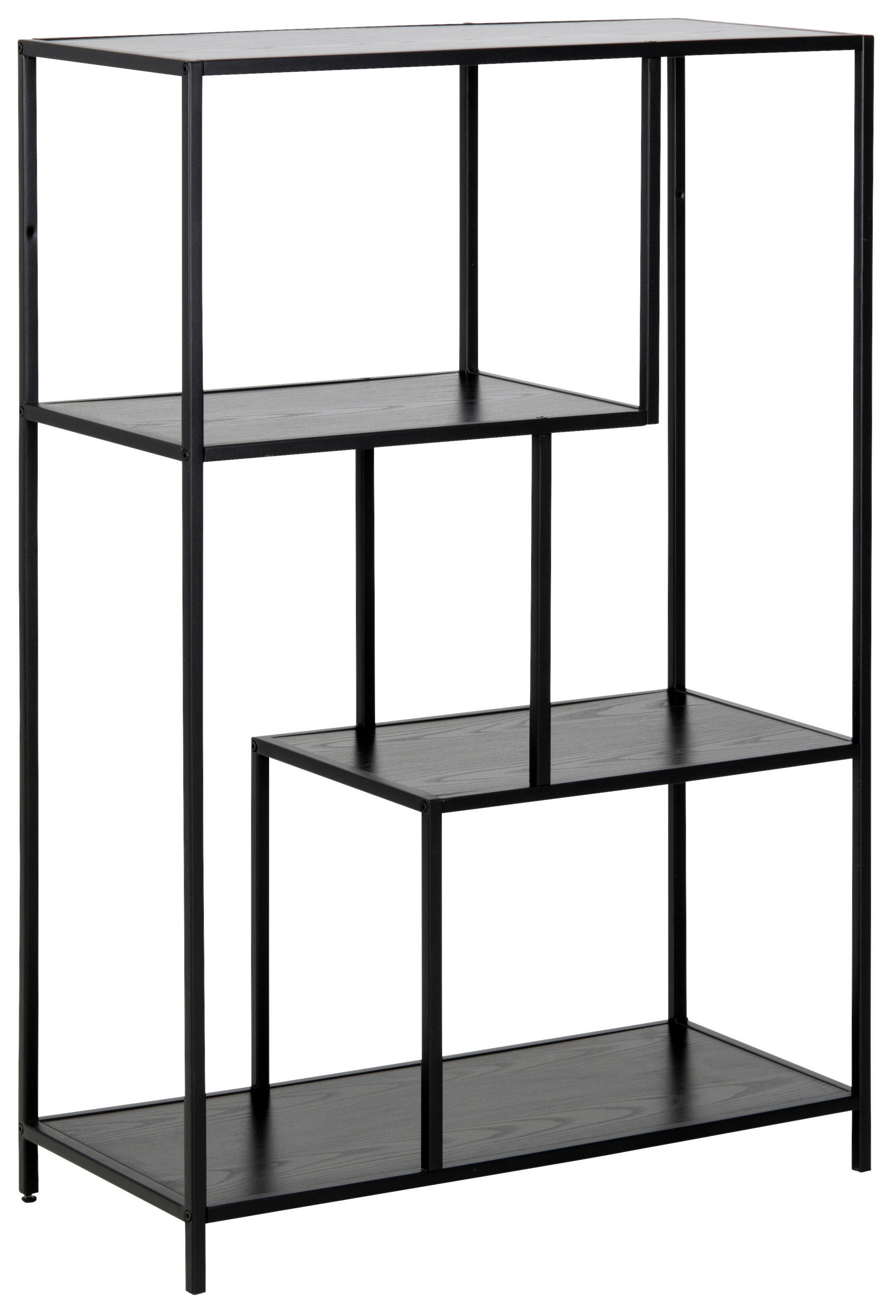 POLIČNI ELEMENT crna, boja jasena  - boja jasena/crna, Trendi, metal/pločasti materijal (77/114/35cm) - Carryhome