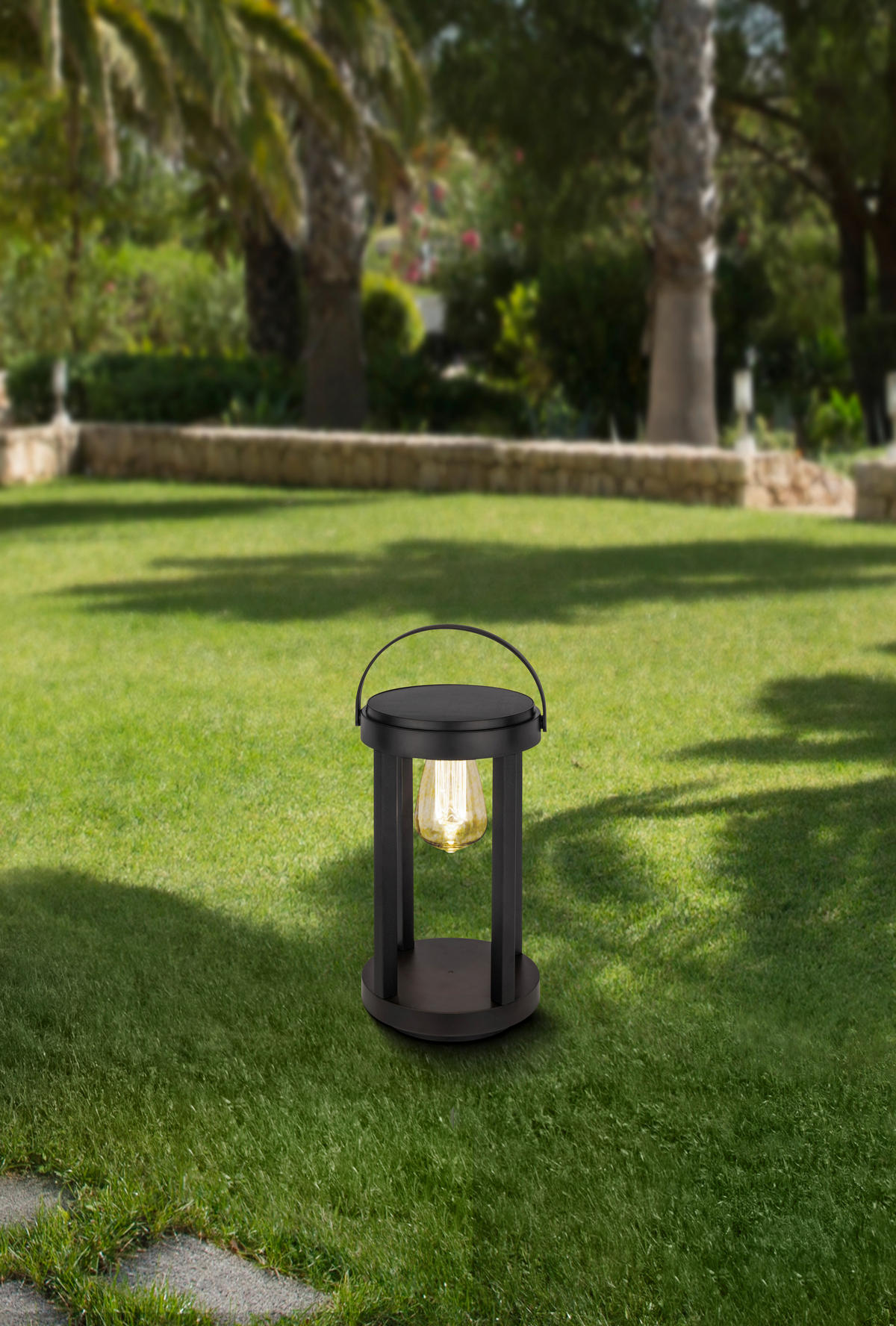 SOLÁRNÍ SVÍTIDLO, 16/15/35,6 cm - černá/průhledné, Basics, kov/plast (16/15/35,6cm) - Ambia Garden