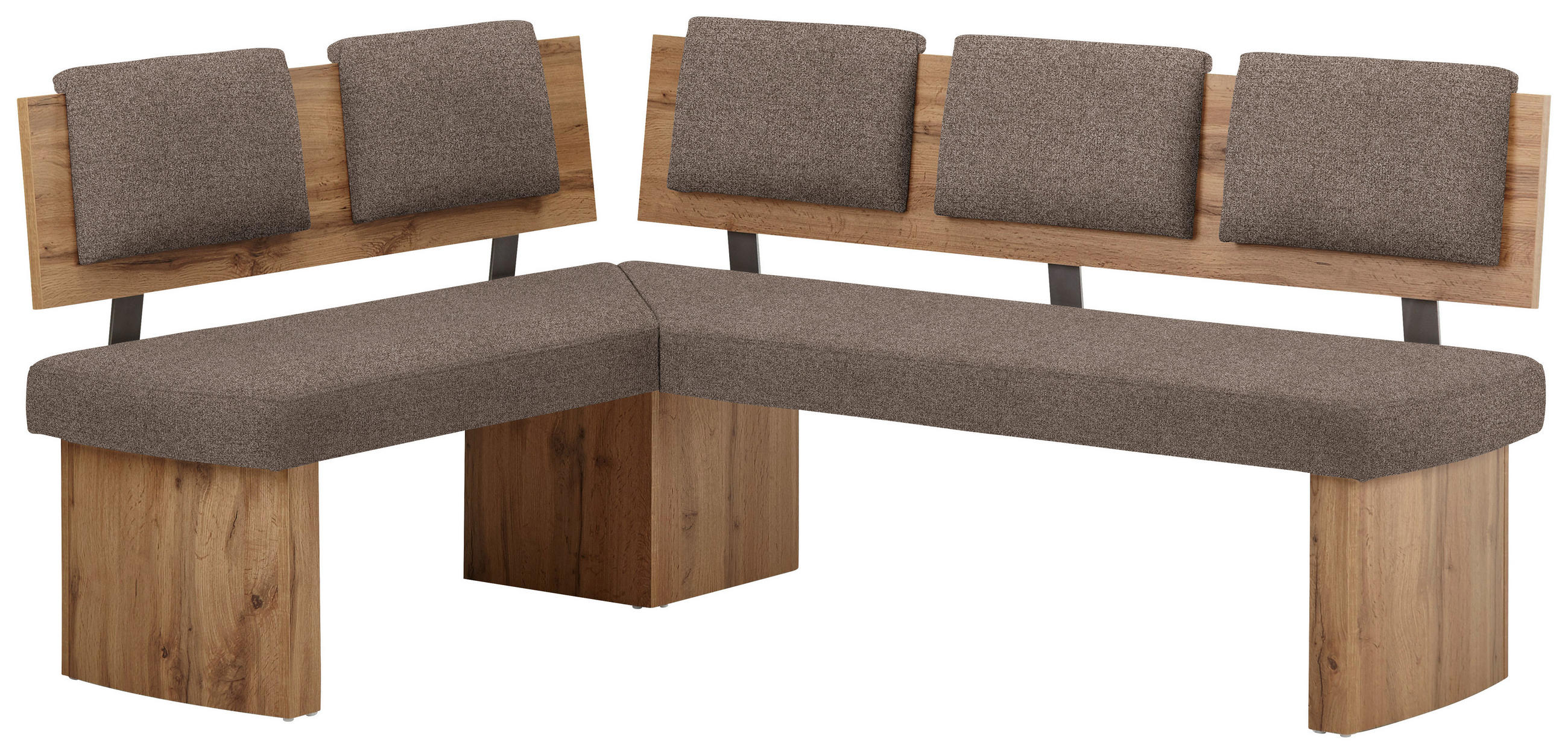 ECKBANK 155/195 cm  in Braun, Eichefarben  - Eichefarben/Braun, KONVENTIONELL, Holzwerkstoff/Textil (155/195cm) - Cantus