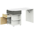 JUGENDSCHREIBTISCH 140/60/72,5 cm  - Graphitfarben/Weiß, Basics, Holzwerkstoff (140/60/72,5cm) - Cantus