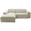 ECKSOFA Sandfarben Cord  - Sandfarben/Schwarz, Design, Kunststoff/Textil (189/230cm) - Pure Home Lifestyle