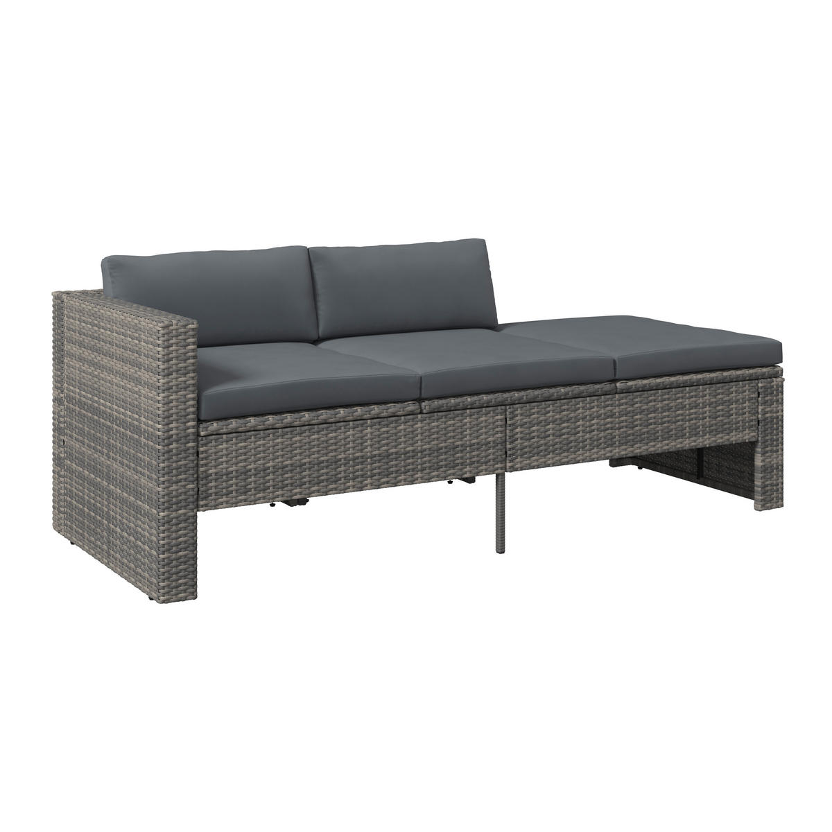 LOUNGEGARNITUR   192/65/82 cm Eisen  - Blaugrau/Grau, MODERN, Metall (192/65/82cm) - Ambia Garden