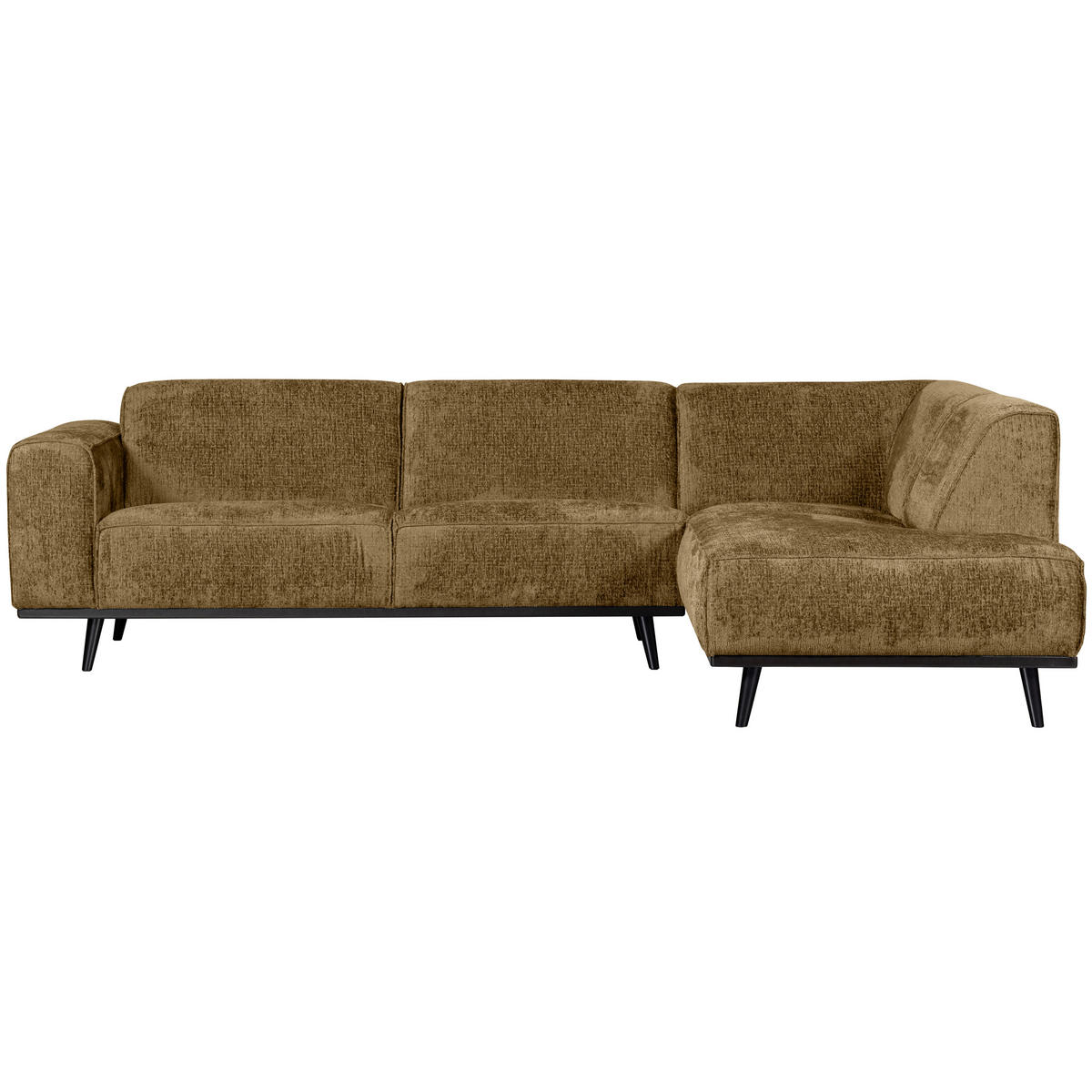 ECKSOFA Statement Gelb Samt  inkl.  - Gelb/Schwarz, Design, Holz/Textil (274/210cm) - Livetastic