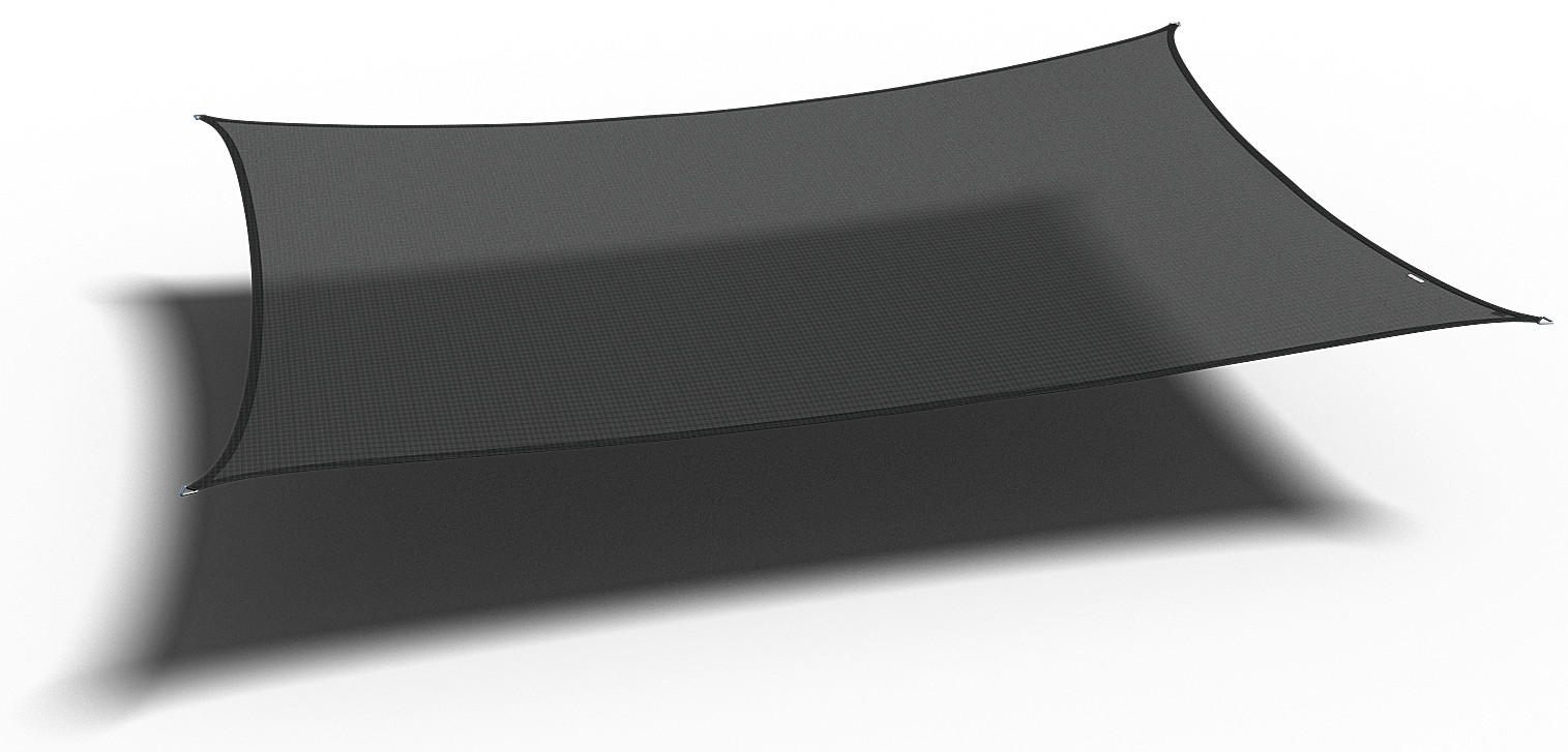 Gardenson Sonnensegel Schwarz 300 cm