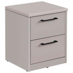 NACHTKÄSTCHEN 38/46/36 cm  in Kaschmir  - Kaschmir/Schwarz, Basics, Holzwerkstoff/Kunststoff (38/46/36cm) - Xora