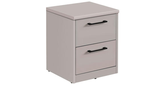 NACHTKÄSTCHEN 38/46/36 cm  in Kaschmir  - Kaschmir/Schwarz, Basics, Holzwerkstoff/Kunststoff (38/46/36cm) - Xora