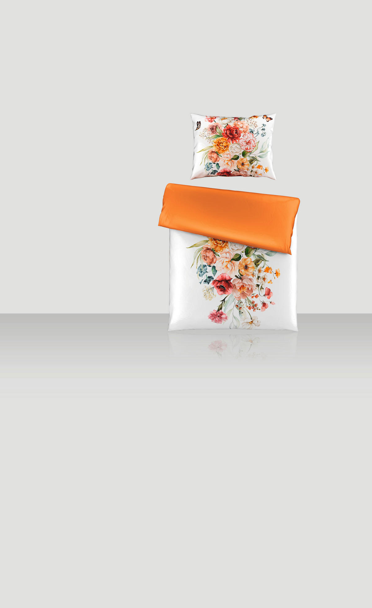 POSTELJINA S DVA LICA 140/200 cm  AMILY  - bijela/terakota, Design, tekstil (140/200cm) - Novel