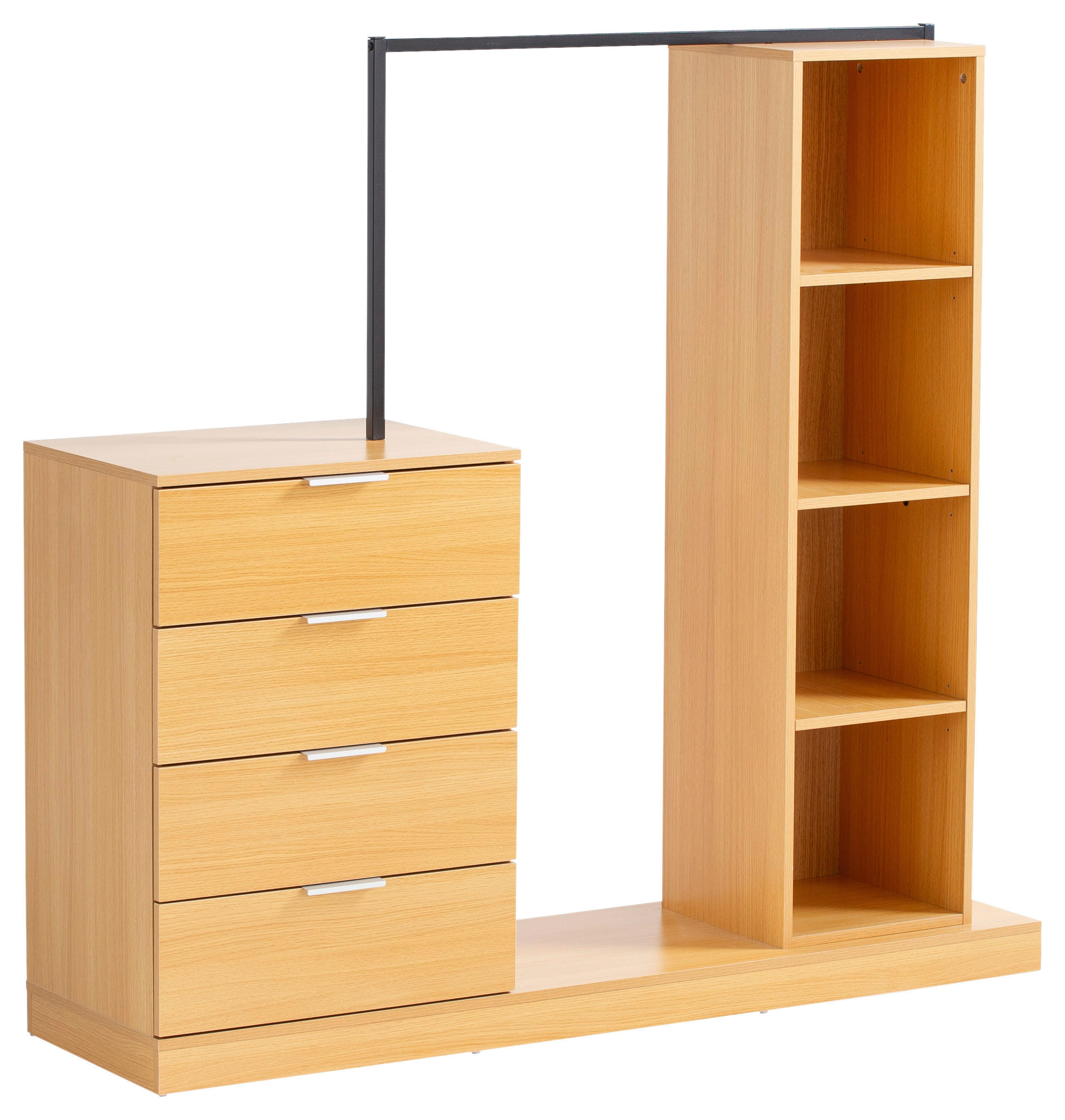 GARDEROBE  in 145/136/40 cm  - Eichefarben, Design, Holzwerkstoff (145/136/40cm) - Livetastic