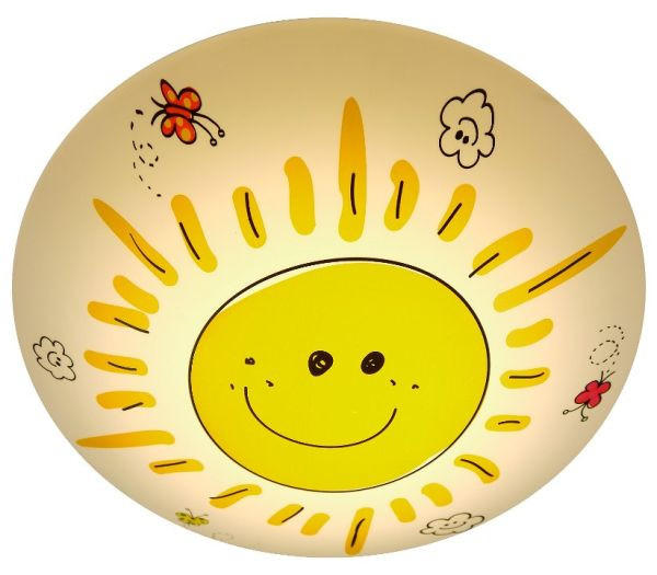 KINDERDECKENLEUCHTE Sunny 36 cm   - Gelb/Weiß, Design, Kunststoff/Metall (36cm)