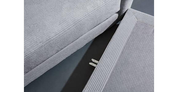 ECKSOFA Anthrazit Cord  - Anthrazit/Schwarz, Design, Kunststoff/Textil (240/175cm) - Landscape