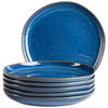 DESSERTTELLERSET Blau 6-teilig 22 cm Cordelia  - Blau, Trend, Keramik (22cm) - Mäser