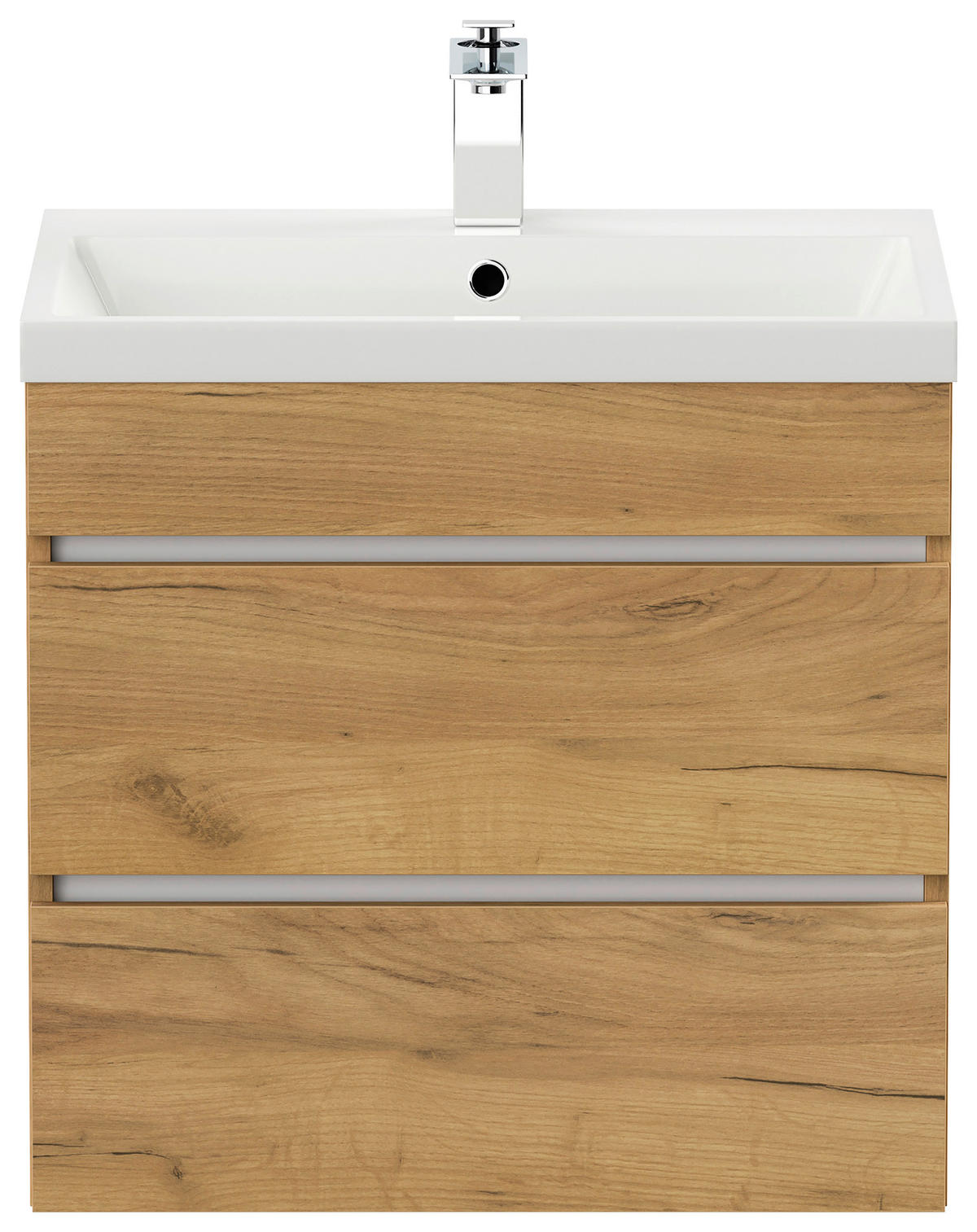 WASCHTISCHKOMBI 60 cm  - Eichefarben/Weiß, Basics, Keramik/Holzwerkstoff (60cm) - MID.YOU