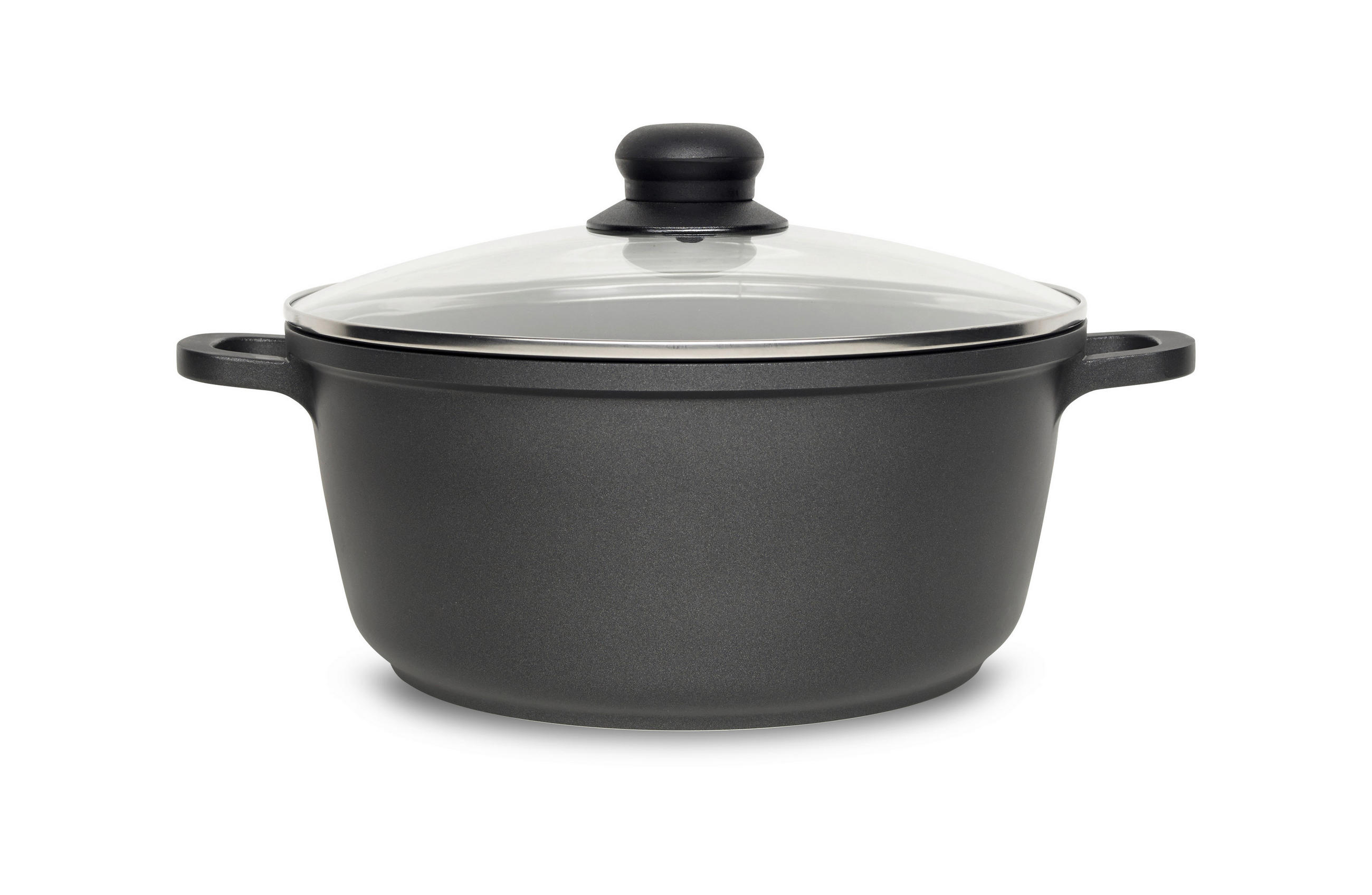 LONEC TURIN, Ø 24 Turin  aluminij   - barve nerjavečega jekla/črna, Konvencionalno, kovina/umetna masa (24/11cm) - Homeware Profession.