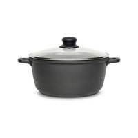 LONEC TURIN, Ø 24 Turin  aluminij   - barve nerjavečega jekla/črna, Konvencionalno, kovina/umetna masa (24/11cm) - Homeware Profession.