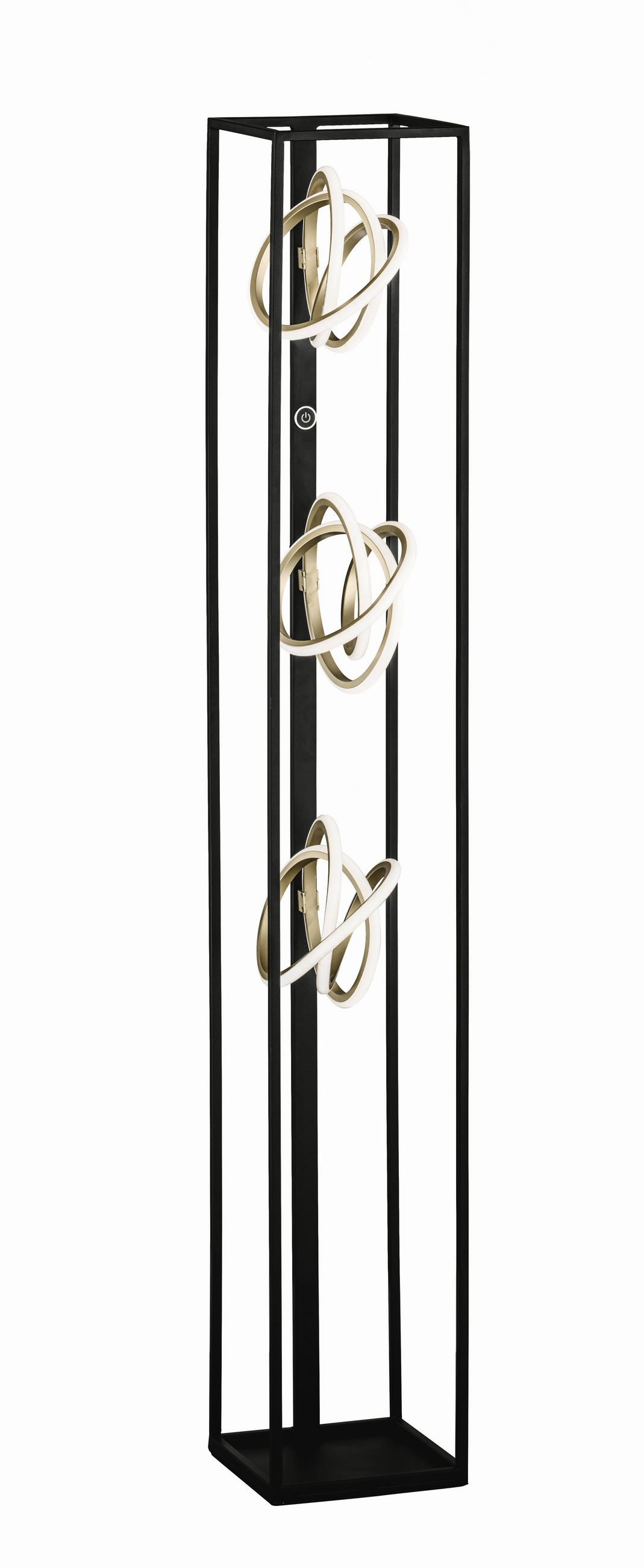 LED-STEHLEUCHTE - Schwarz, Design, Metall (20/20/130cm) - Fischer & Honsel