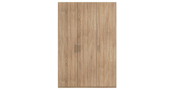 DREHTÜRENSCHRANK 151/223/60 cm 3-türig Sonoma Eiche - Silberfarben/Sonoma Eiche, Design, Holzwerkstoff/Kunststoff (151/223/60cm) - Novel