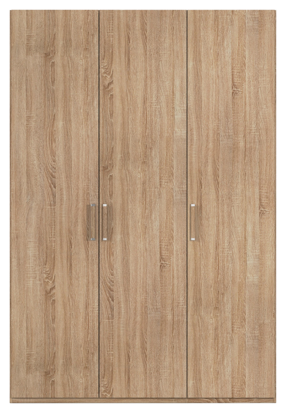 DREHTÜRENSCHRANK 151/223/60 cm 3-türig Sonoma Eiche  - Silberfarben/Sonoma Eiche, Design, Holzwerkstoff/Kunststoff (151/223/60cm) - Novel
