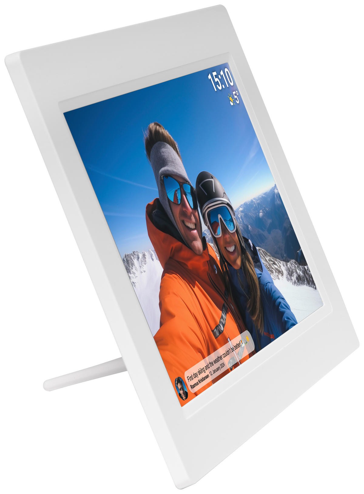 DIGITALER BILDERRAHMEN - Weiß, Design, Kunststoff (26,6/19,3/2,5cm) - DENVER