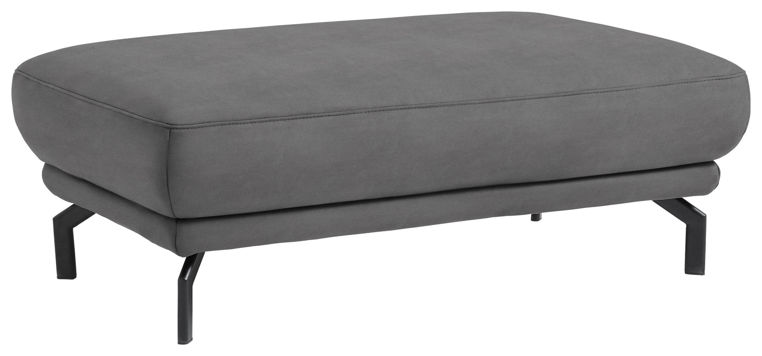 HOCKER in Textil Grau  - Schwarz/Grau, Design, Textil/Metall (122/46/72cm) - Dieter Knoll