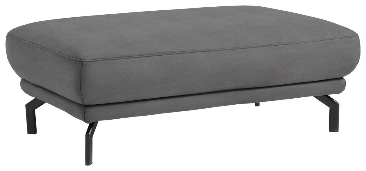 HOCKER in Textil Grau  - Schwarz/Grau, Design, Textil/Metall (122/46/72cm) - Dieter Knoll