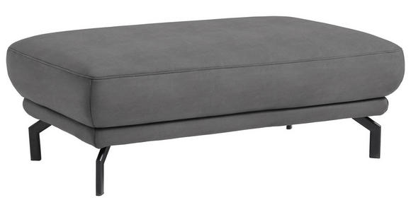 HOCKER in Textil Grau  - Schwarz/Grau, Design, Textil/Metall (122/46/72cm) - Dieter Knoll