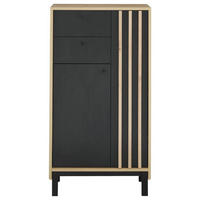 MIDISCHRANK 60/106/32 cm  - Schwarz/Eiche Artisan, Modern, Holzwerkstoff/Kunststoff (60/106/32cm) - MID.YOU