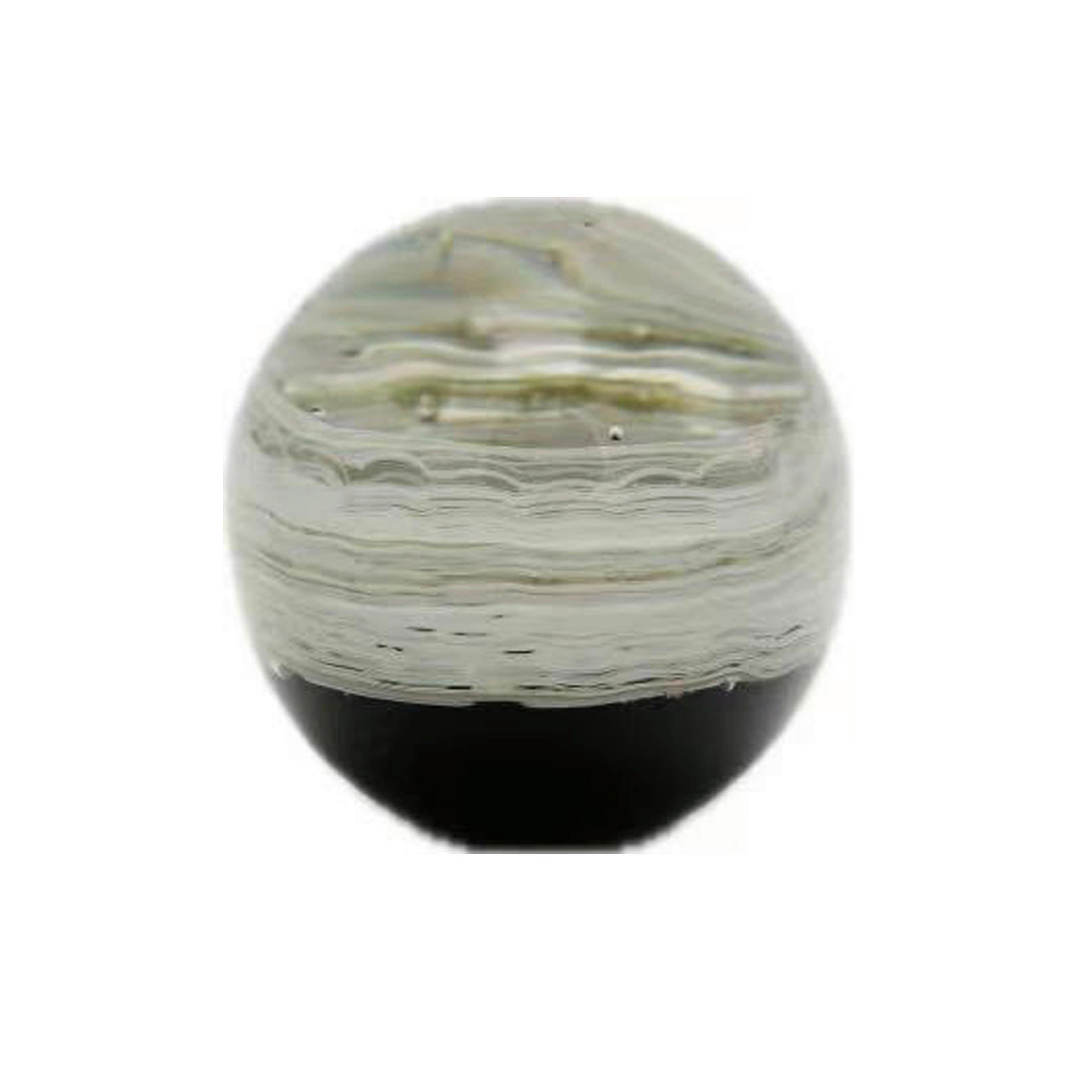 DEKORAČNÍ KOULE - šedá/černá, Trend, sklo (8cm) - Ambia Home