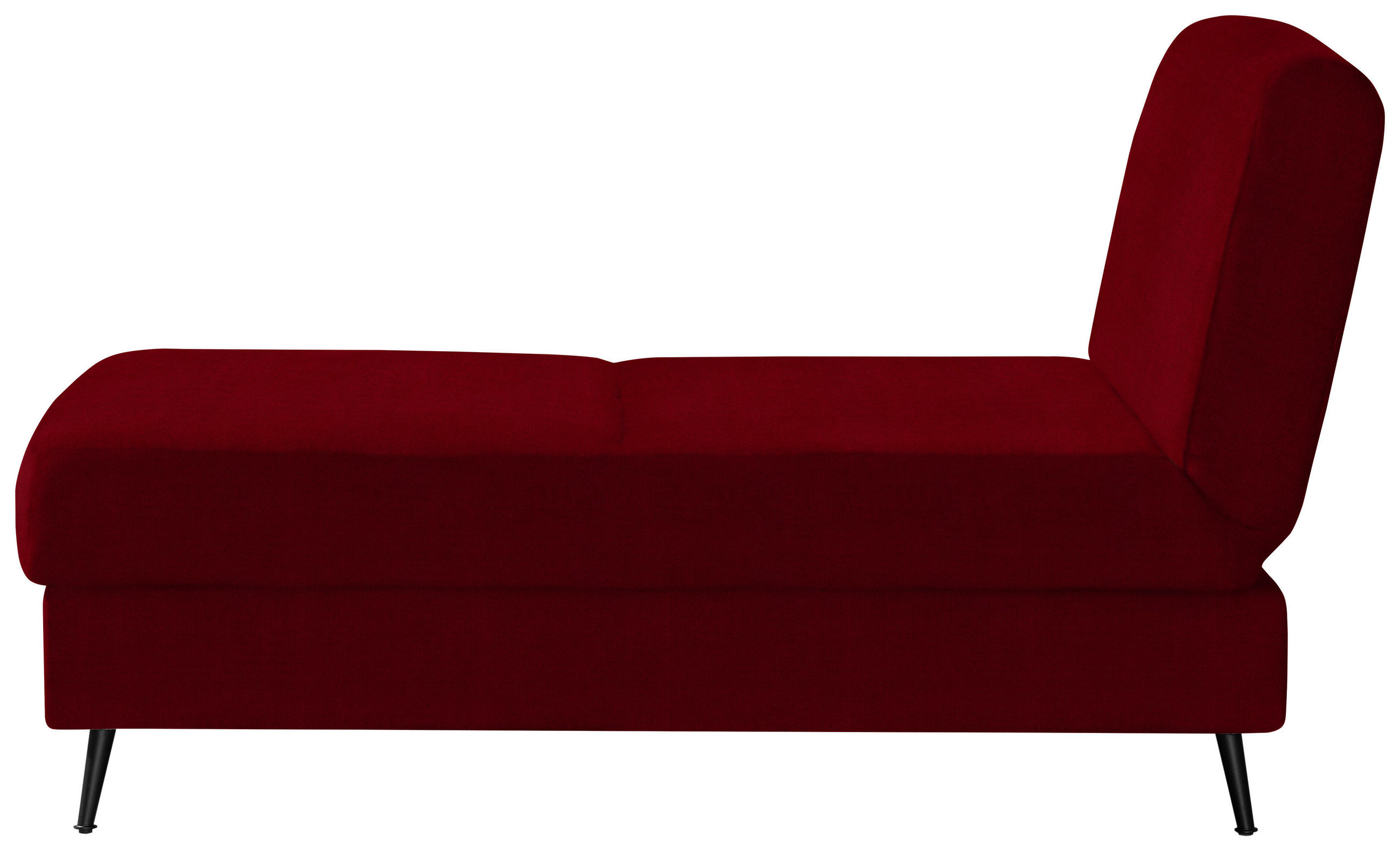 SCHLAFSOFA in Webstoff Dunkelrot  - Schwarz/Dunkelrot, Modern, Textil/Metall (205/90/92cm) - Novel