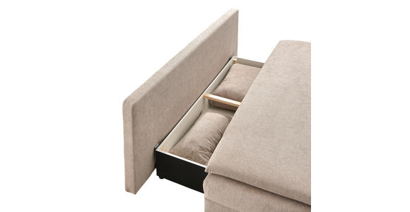 SCHLAFSOFA Webstoff Beige  - Beige/Schwarz, Design, Kunststoff/Textil (207/74-94/90cm) - Carryhome