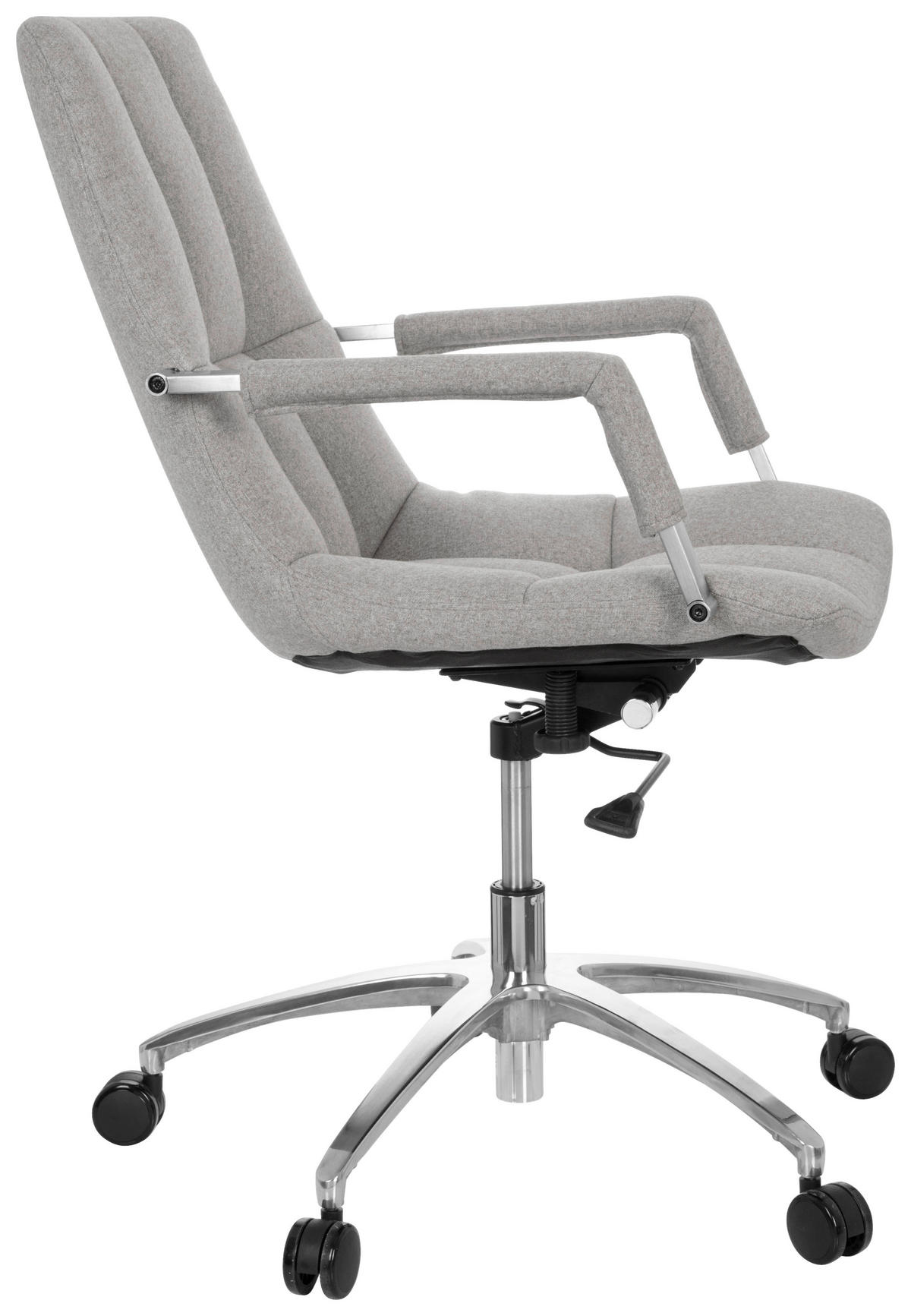 OTOČNÁ ŽIDLE, plochá tkanina, barvy stříbra, světle šedá - barvy stříbra/světle šedá, Moderní, kov/textil (58/102/60cm) - MID.YOU