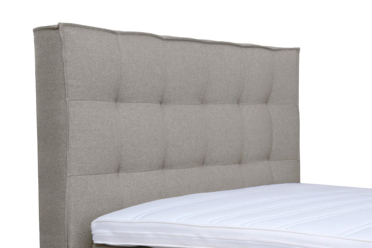 BOXSPRINGBETT 140/200 cm  in Grau  - Chromfarben/Schwarz, Konventionell, Kunststoff/Textil (140/200cm) - Boxxx