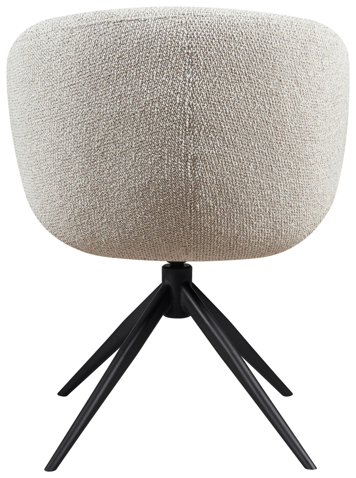 ARMLEHNSTUHL  Sitzfläche 360° drehbar, automatische Rückholfunktion Webstoff Echtleder  - Beige/Schwarz, Design, Leder/Textil (63,5/82.5/63cm) - Novel