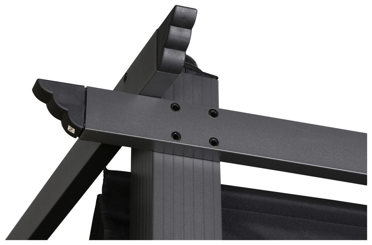 PERGOLA - svart, Klassisk, metall/textil (395/245/295cm) - Gardenson