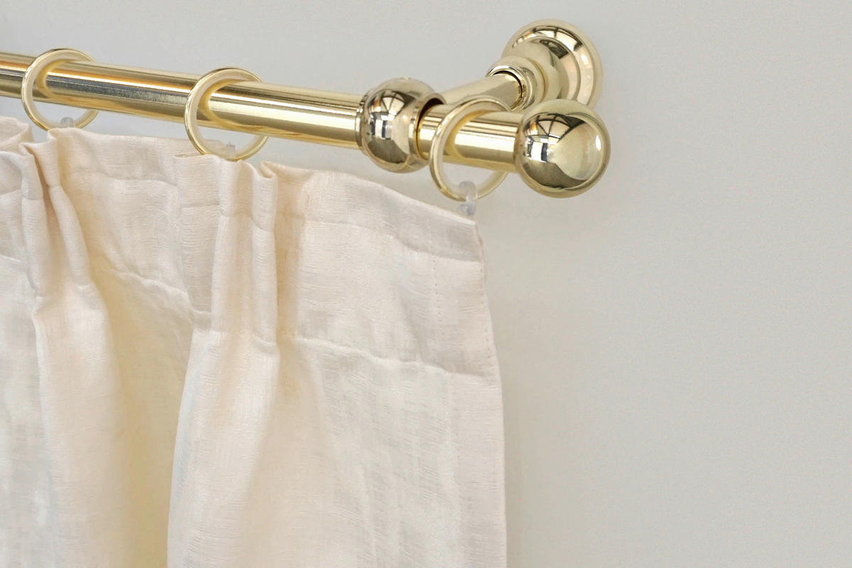 RUNDSTANGENGARNITUR  220 cm  - Messingfarben, Basics, Metall (220cm)