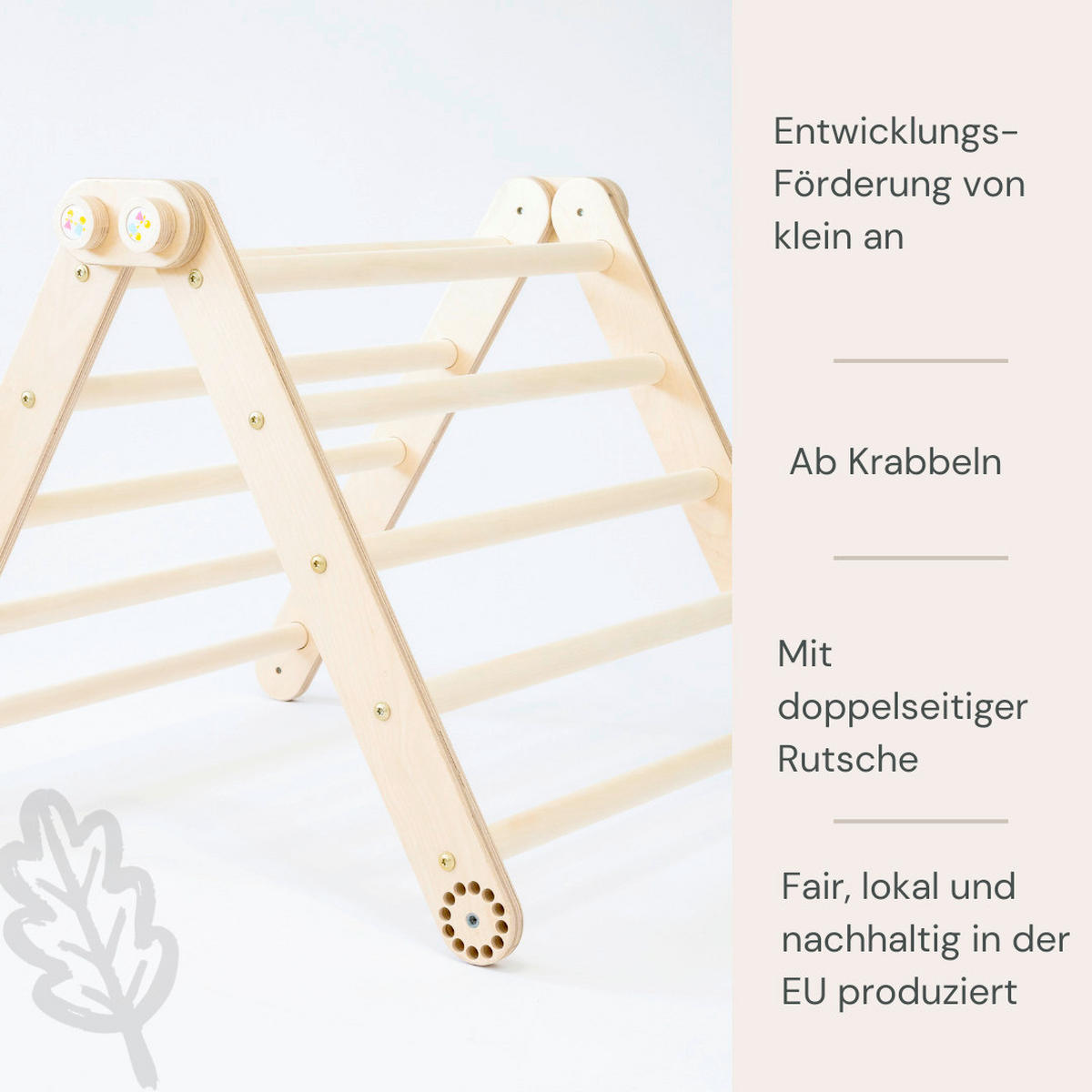 KLETTERDREIECK - Birkefarben, Basics, Holz (110/36/6cm) - CLIFF
