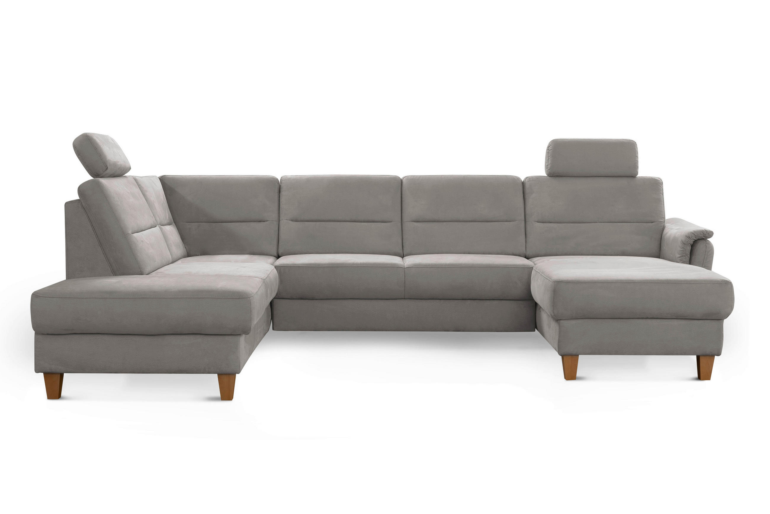 WOHNLANDSCHAFT in Mikrofaser Anthrazit  - Eichefarben/Anthrazit, Konventionell, Holz/Textil (212/308/163cm) - Sit & More