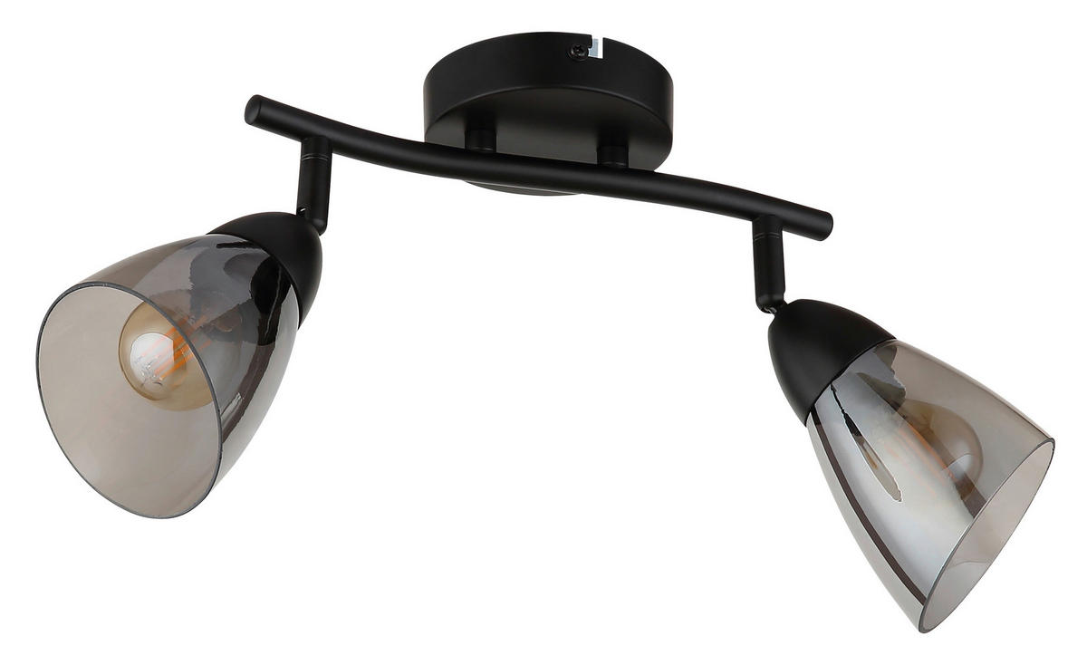 STRAHLER Paula 25/10/21 cm  - Schwarz/Grau, Design, Glas/Metall (25/10/21cm) - Globo