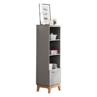 STANDREGAL Eiche massiv Grau, Eichefarben  - Eichefarben/Grau, Design, Holz/Holzwerkstoff (48,2/161,3/39,6cm) - Paidi