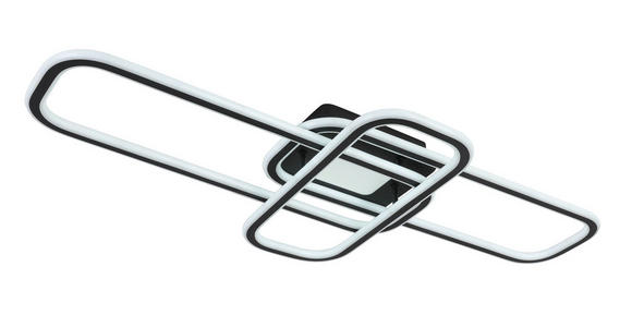 LED-DECKENLEUCHTE 103/46/11 cm   - Schwarz/Weiß, Design, Kunststoff/Metall (103/46/11cm) - Novel