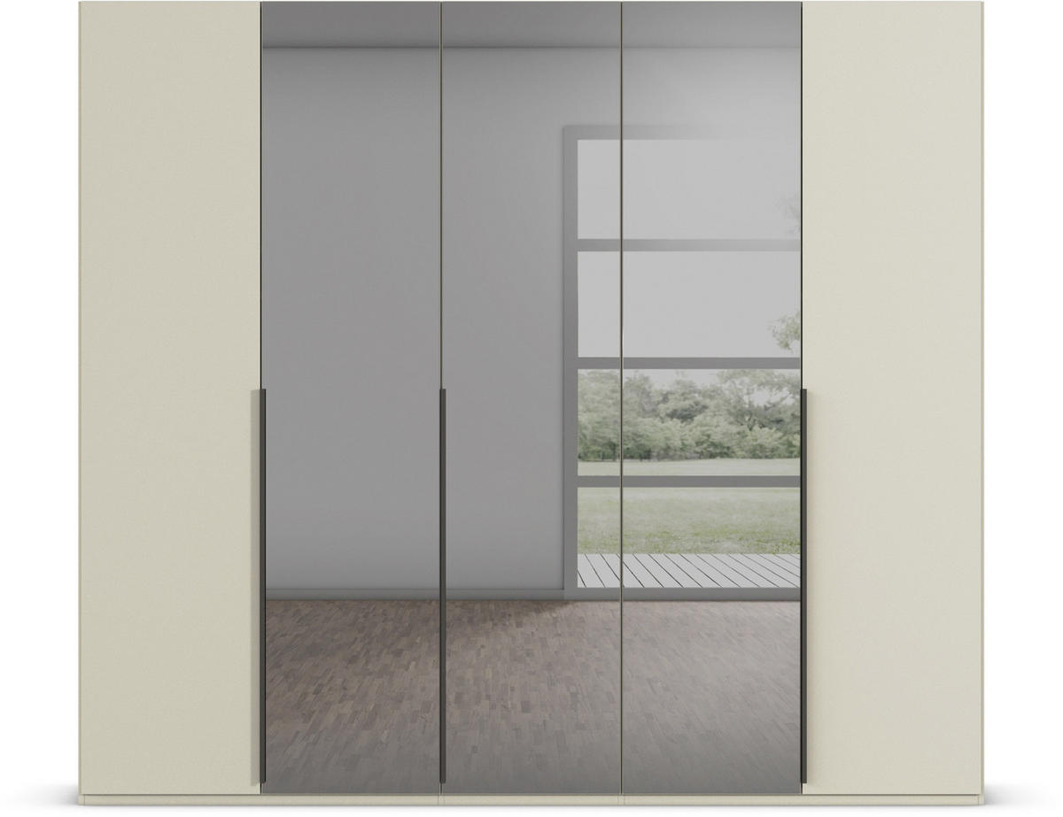 DREHTÜRENSCHRANK in Grau, Champagner  - Champagner/Graphitfarben, Trend, Glas/Holzwerkstoff (251/223/61cm) - Rauch Möbel