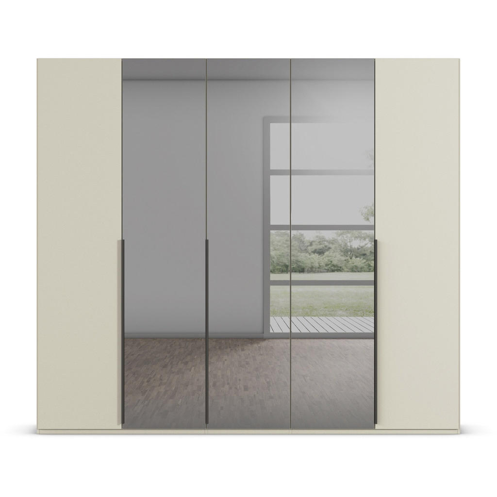 Thumbnail - Novel Drehtürenschrank, Grau, Champagner, Metall, 6 Fächer, 251x223x61 cm, Blauer Engel, Goldenes M, Made in Germany, Ty...