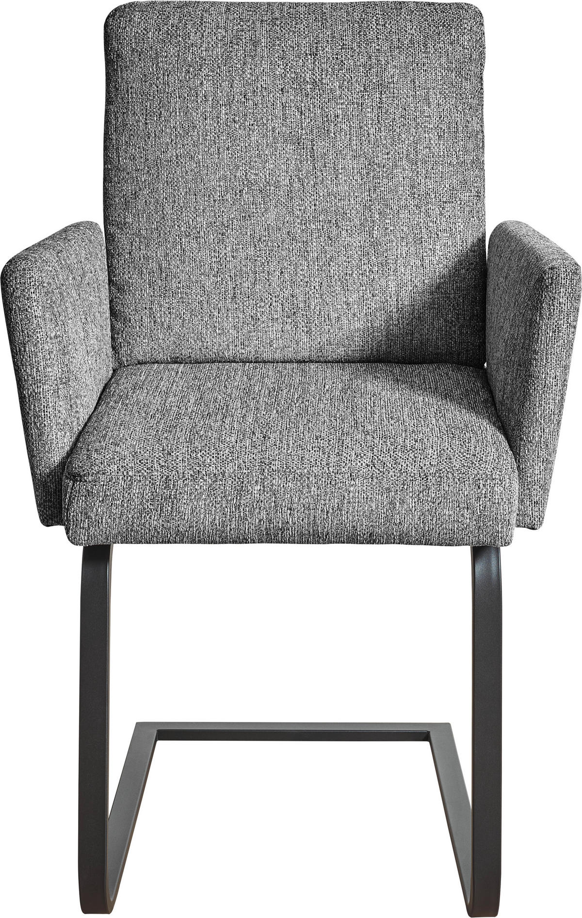 ARMLEHNSTUHL  in Stahl Chenille  - Schwarz/Grau, Design, Textil/Metall (56/92/60cm) - Dieter Knoll