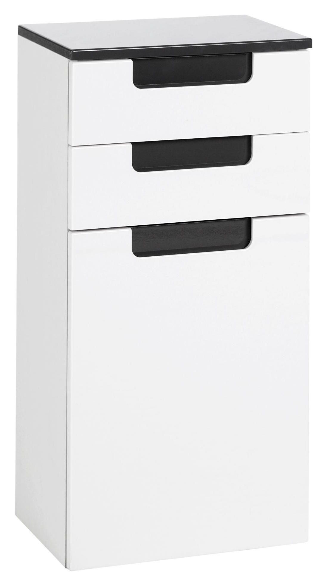 UNTERSCHRANK 40/79/27 cm - Anthrazit/Weiß, MODERN, Holzwerkstoff (40/79/27cm) - Held
